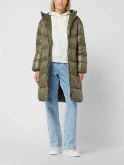 White Label Daunenmantel Mit Kapuze - Khaki