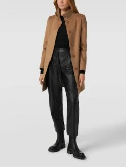 Max Mara Studio Mantel Mit Seitlichen Eingrifftaschen Modell 'Agnese' - Camel