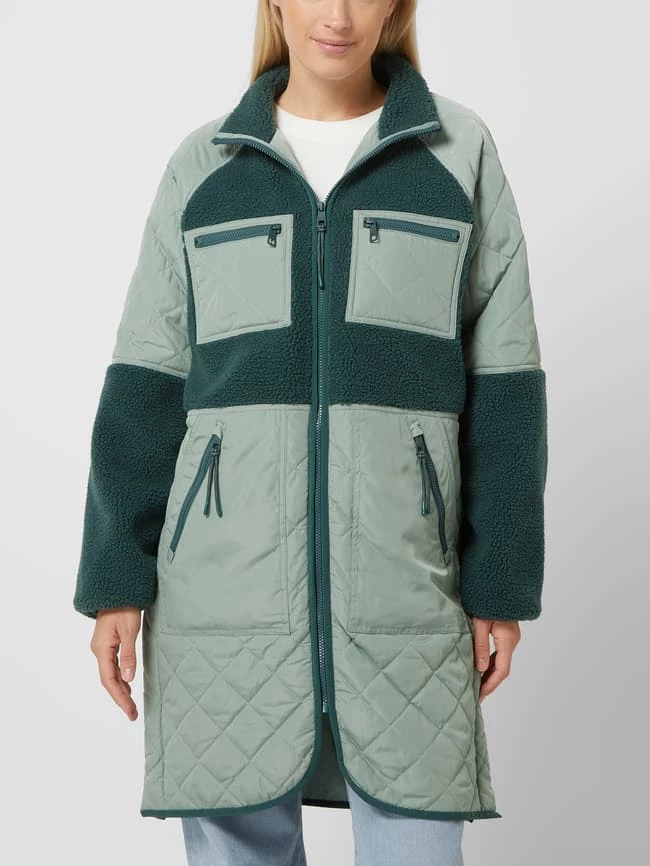 Tom Tailor Denim Steppmantel Mit Teddyfell - Dunkelgrün 4 Tom Tailor Denim Steppmantel Mit Teddyfell - Dunkelgrün – Bild 4