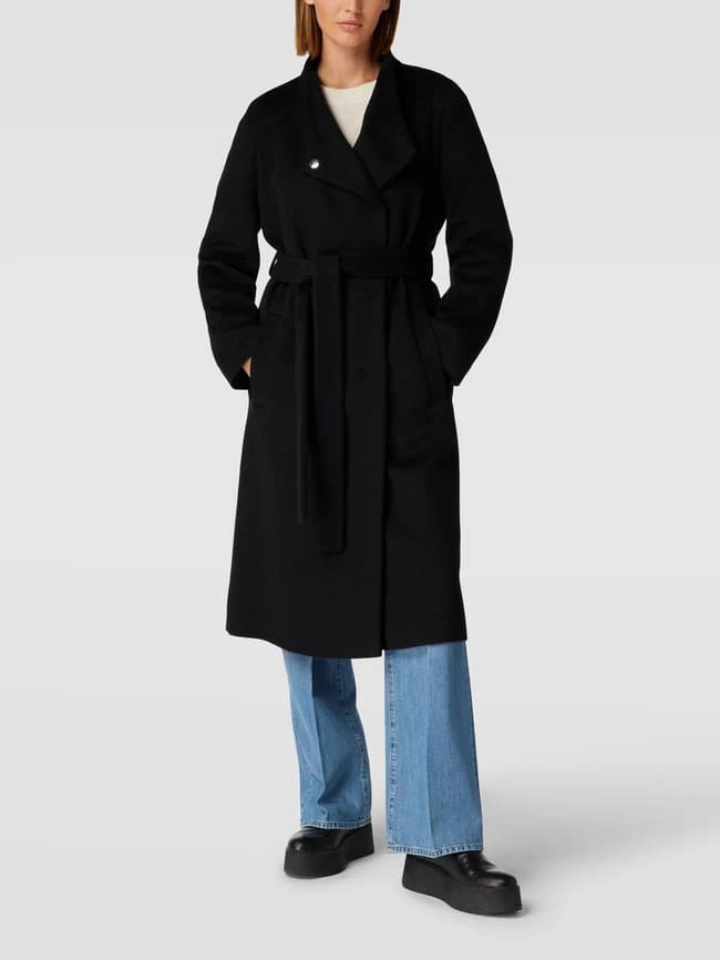 HUGO Mantel Mit Reverskragen Modell 'Mokona' - Schwarz 4 HUGO Mantel Mit Reverskragen Modell 'Mokona' - Schwarz – Bild 4