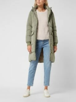 Nümph Steppmantel Mit Kapuze Modell 'Betri' - Olivgrün