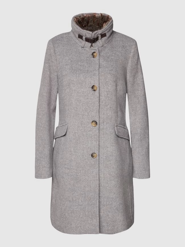 Christian Berg Woman Selection Mantel Mit Stehkragen - Hellgrau Meliert 2 Christian Berg Woman Selection Mantel Mit Stehkragen - Hellgrau Meliert – Bild 2