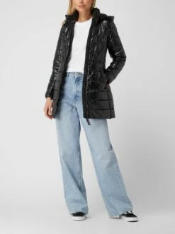 Calvin Klein Womenswear Steppmantel Mit Abnehmbarer Kapuze - Schwarz