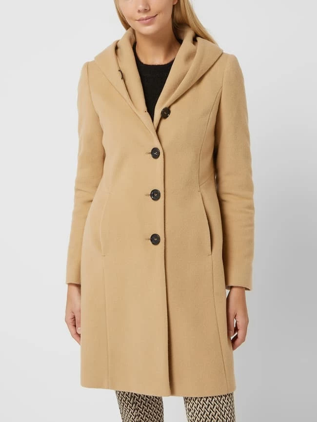 Milo Coats Wollmantel Mit Kapuze Modell 'Bella' - Camel 4 Milo Coats Wollmantel Mit Kapuze Modell 'Bella' - Camel – Bild 4