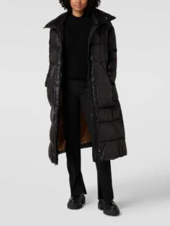 Blauer Usa Mantel Mit Label-Details - Schwarz