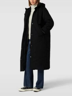 G-LAB Steppmantel Mit Kapuze Modell 'AURA' - Schwarz