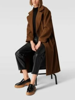 Fuchs Schmitt Mantel Mit Reverskragen - Cognac