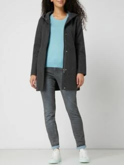 Only Kurzmantel Mit Kapuze Modell 'Siri' - Anthrazit Meliert