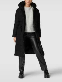 Marc O'Polo Denim Steppmantel Mit Kapuze - Schwarz