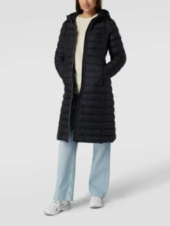 Fuchs Schmitt Steppmantel Mit Label-Patch - Marineblau