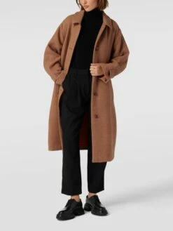 Jake*s Collection Mantel Mit Allover-Muster - Camel