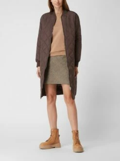 JC Sophie Steppmantel Mit Stehkragen Modell 'Paige' - Schokobraun