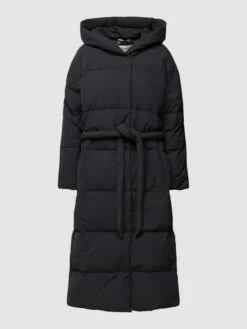 Esprit Steppmantel Mit Taillengürtel Modell 'Puffer Mantel' - Schwarz