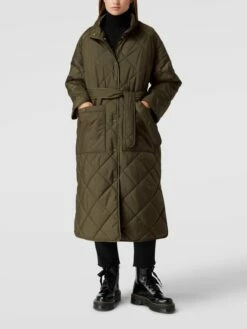 Marc O'Polo Denim Steppmantel Mit Stehkragen - Khaki