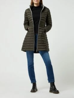 No.1 Como Steppmantel Mit Wattierung Modell 'Oslo' - Dunkelgrün