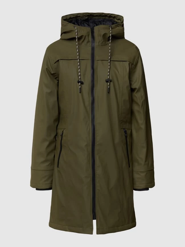 FREE/QUENT Jacke Mit Kapuze Modell 'Rain' - Olivgrün 2 FREE/QUENT Jacke Mit Kapuze Modell 'Rain' - Olivgrün – Bild 2