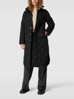 FREE/QUENT Steppmantel Mit Abnehmbaren Ärmeln Modell 'Olga' - Schwarz