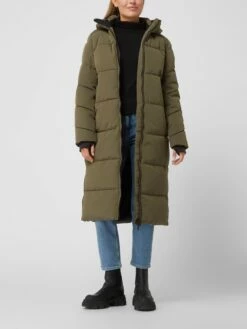 With Black Steppmantel Mit Kapuze Modell 'Glorian' - Olivgrün