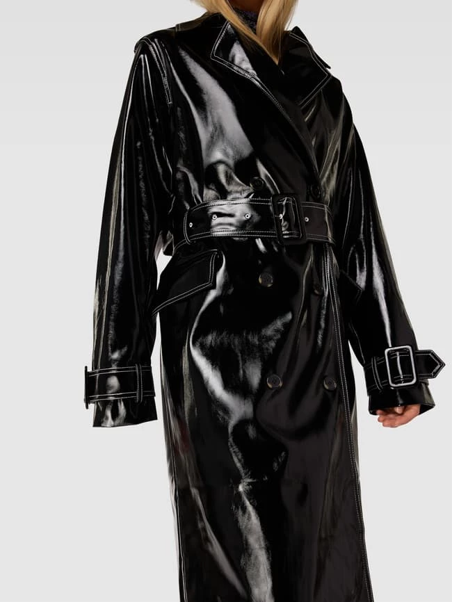 EDITED Trenchcoat Mit Taillengürtel Modell 'Yasemin' - Schwarz 3 EDITED Trenchcoat Mit Taillengürtel Modell 'Yasemin' - Schwarz – Bild 3