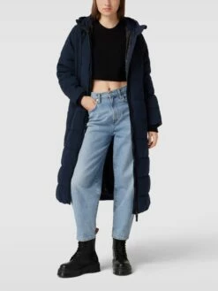 Q/S Designed By Steppmantel Mit Kapuze - Marineblau