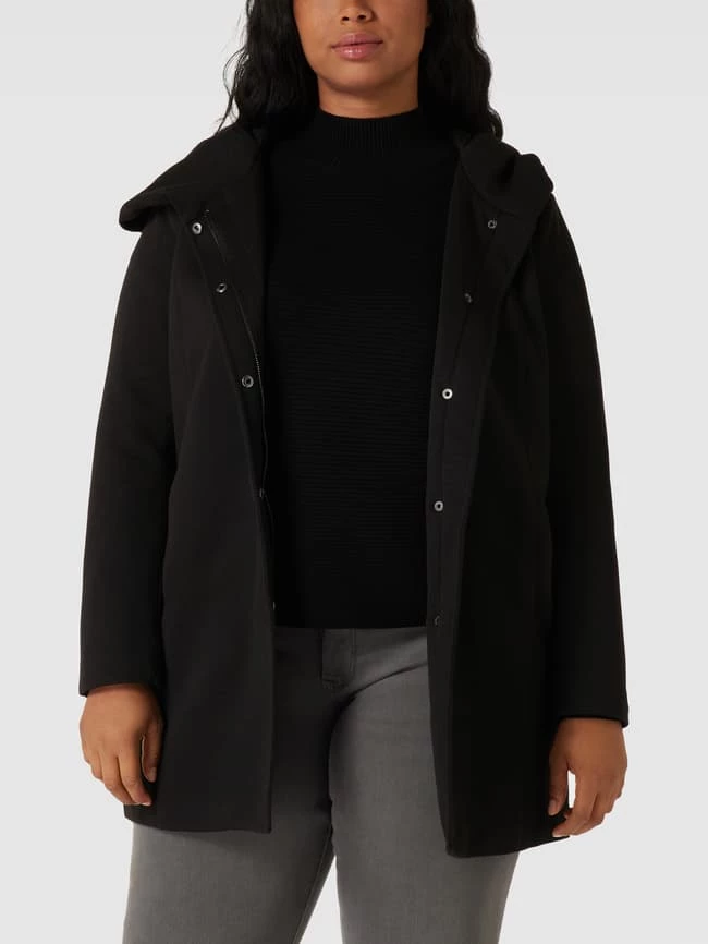 ONLY CARMAKOMA PLUS SIZE Mantel Mit Kapuze Modell 'CARSEDONA LIGHT COAT' - Schwarz 4 ONLY CARMAKOMA PLUS SIZE Mantel Mit Kapuze Modell 'CARSEDONA LIGHT COAT' - Schwarz – Bild 4