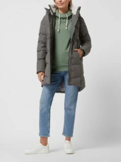 Ragwear Steppmantel Mit Kapuze Modell 'Pavla' - Mittelgrau