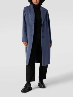 Fuchs Schmitt Mantel Mit Reverskragen - Rauchblau