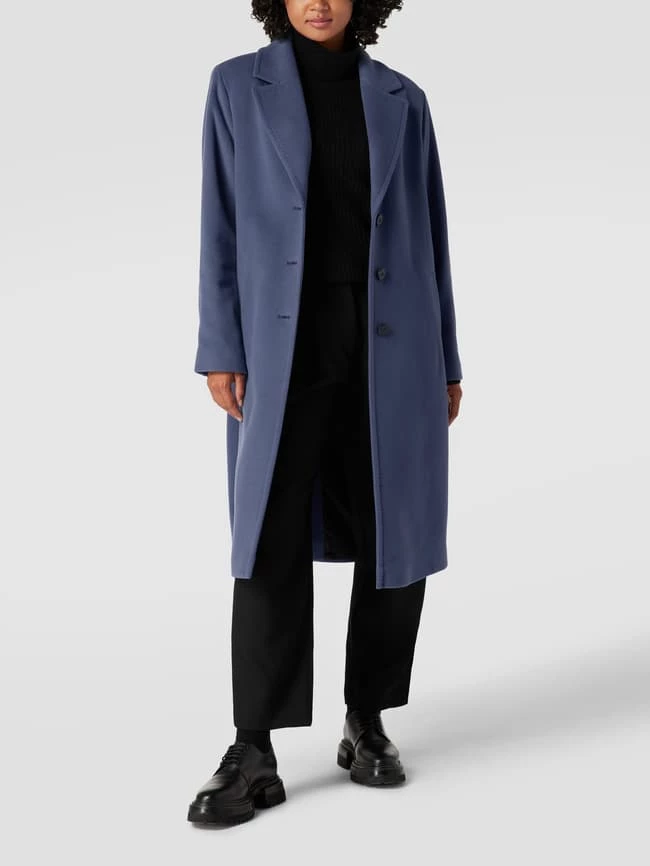 Fuchs Schmitt Mantel Mit Reverskragen - Rauchblau 1 Fuchs Schmitt Mantel Mit Reverskragen - Rauchblau