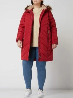 STOY PLUS SIZE Steppmantel Mit Wattierung - Dunkelrot