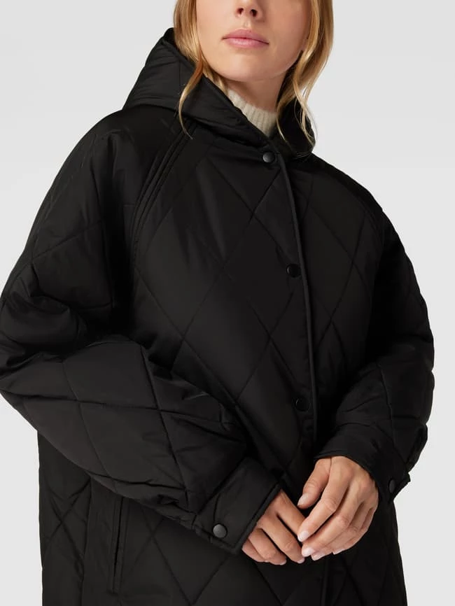 ICHI Steppmantel Mit Seitlichen Eingrifftaschen Modell 'Hansa' - Schwarz 3 ICHI Steppmantel Mit Seitlichen Eingrifftaschen Modell 'Hansa' - Schwarz – Bild 3