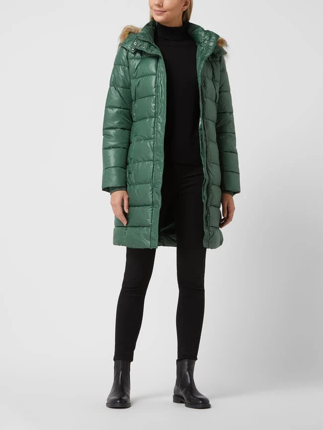 Pepe Jeans Steppmantel Mit Webpelz Modell 'Anja' - Dunkelgrün 1 Pepe Jeans Steppmantel Mit Webpelz Modell 'Anja' - Dunkelgrün