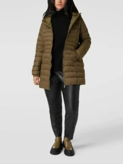 ONLY CARMAKOMA PLUS SIZE Steppmantel Mit Kapuze Modell 'Tahoe' - Olivgrün