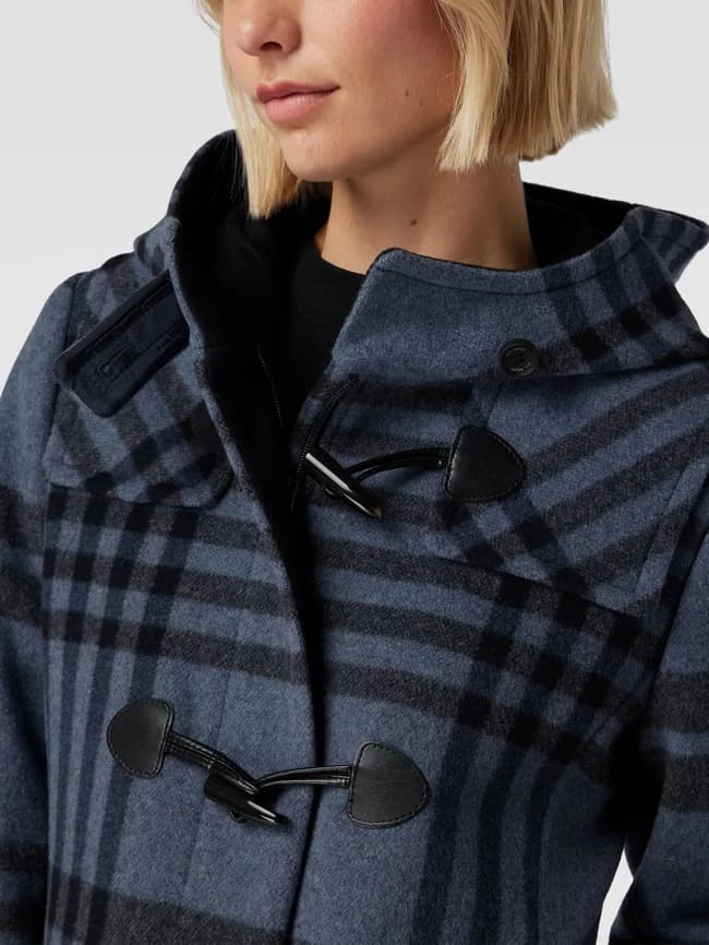 Gil Bret Dufflecoat Mit Karomuster - Dunkelblau 3 Gil Bret Dufflecoat Mit Karomuster - Dunkelblau – Bild 3