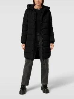 Q/S Designed By Steppmantel Mit Reißverschlusstaschen - Schwarz