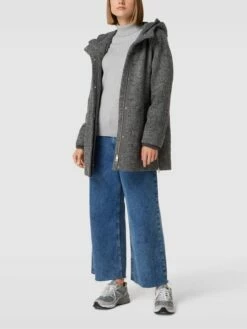 Esprit Mantel In Strick-Optik - Silber Meliert