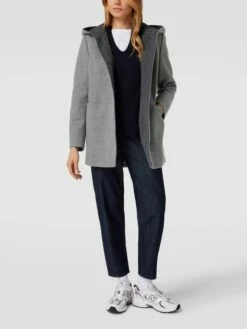 Gil Bret Kurzmantel Mit Eingrifftaschen - Hellgrau Meliert