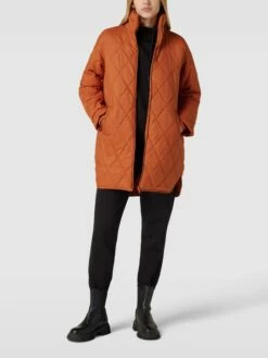 Kaffe Steppmantel Mit Eingrifftaschen Modell 'LORELIA' - Rostrot