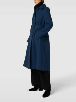 Weekend Max Mara Mantel Mit Taillengürtel Modell 'QUINCY' - Marineblau