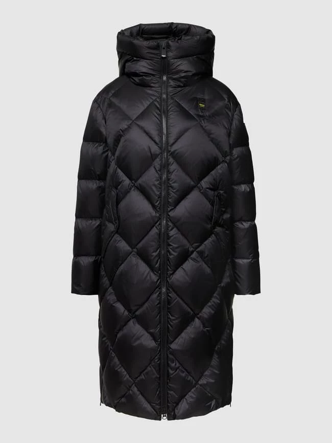 Blauer Usa Daunenmantel In Quilt-Optik - Schwarz 2 Blauer Usa Daunenmantel In Quilt-Optik - Schwarz – Bild 2