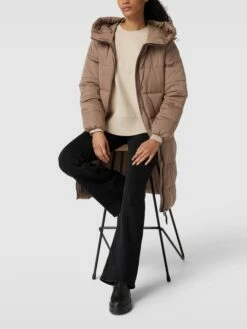 Esprit Collection Steppmantel Mit Kapuze - Taupe