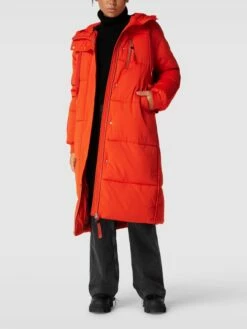 Q/S Designed By Steppmantel Mit Kapuze - Orange