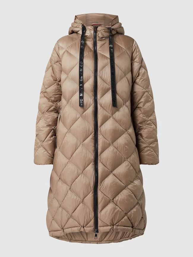 No.1 Como Steppmantel Mit Kapuze Modell 'Valeria' - Taupe 2 No.1 Como Steppmantel Mit Kapuze Modell 'Valeria' - Taupe – Bild 2