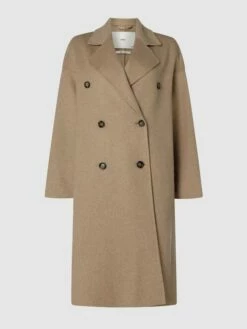 Mango Mantel Mit Reverskragen Und Woll-Anteil - Mittelbraun