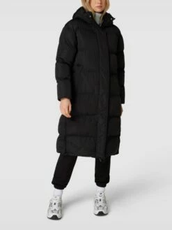 Superdry Steppmantel Mit Kapuze - Schwarz