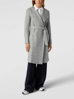 Christian Berg Woman Selection Mantel Mit Seitlichen Eingrifftaschen - Hellgrau Meliert