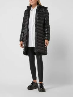 Geox Steppmantel Mit Abnehmbarer Kapuze - Schwarz