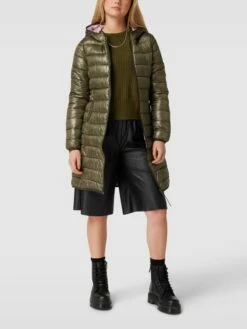 Q/S Designed By Steppmantel Mit Label-Patch - Khaki