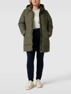 ONLY CARMAKOMA PLUS SIZE Steppmantel Mit Kapuze Modell 'DOLLY' - Grün