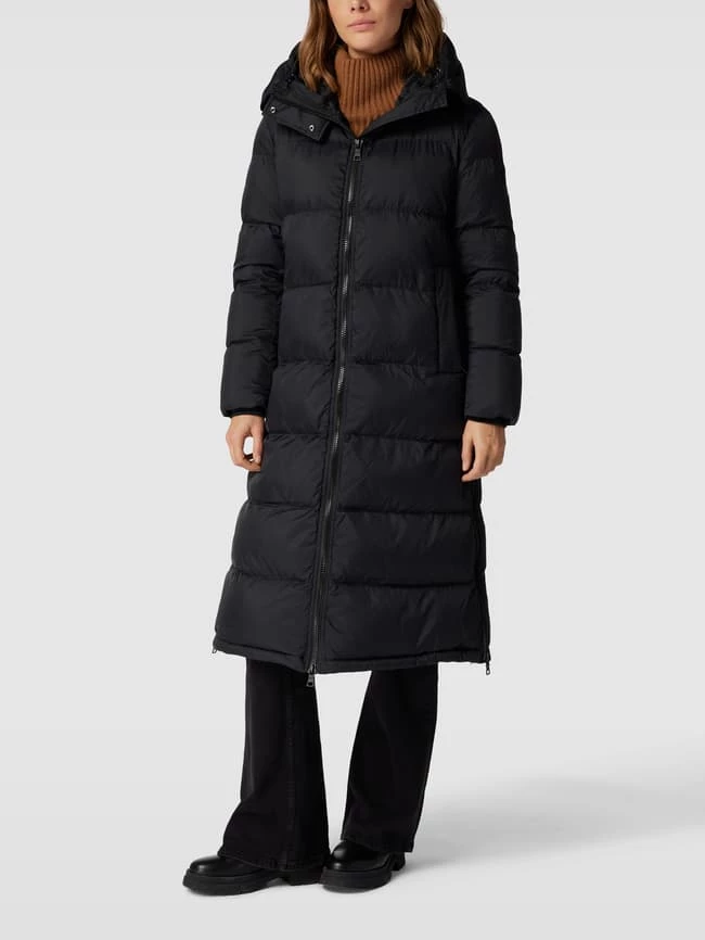 No.1 Como Mantel Mit Kapuze Modell 'HAZEL' - Schwarz 1 No.1 Como Mantel Mit Kapuze Modell 'HAZEL' - Schwarz