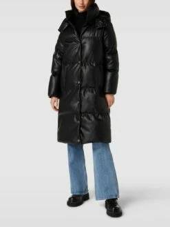 Guess Steppmantel In Leder-Optik Modell 'EMILIE' - Schwarz